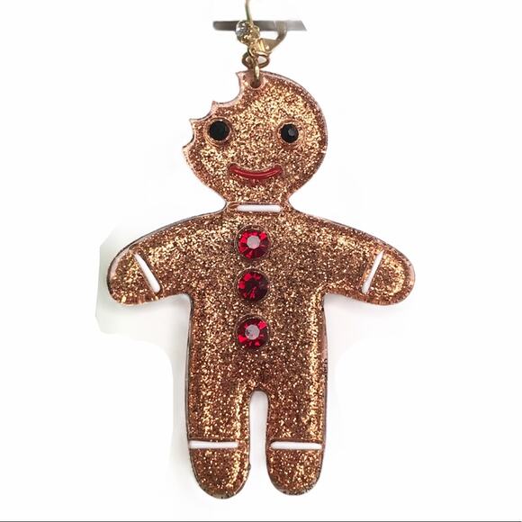 Betsey Johnson Gingerbread Man and Woman Earrings - Picture 3 of 5